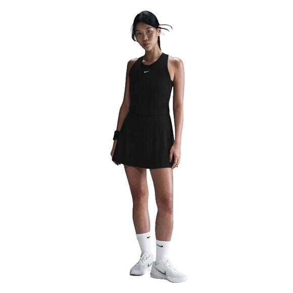 NWT $85 Nike Women’s NikeCourt Dri-Fit Victory Tennis Dress L FQ1780-010 Black - Picture 1 of 6